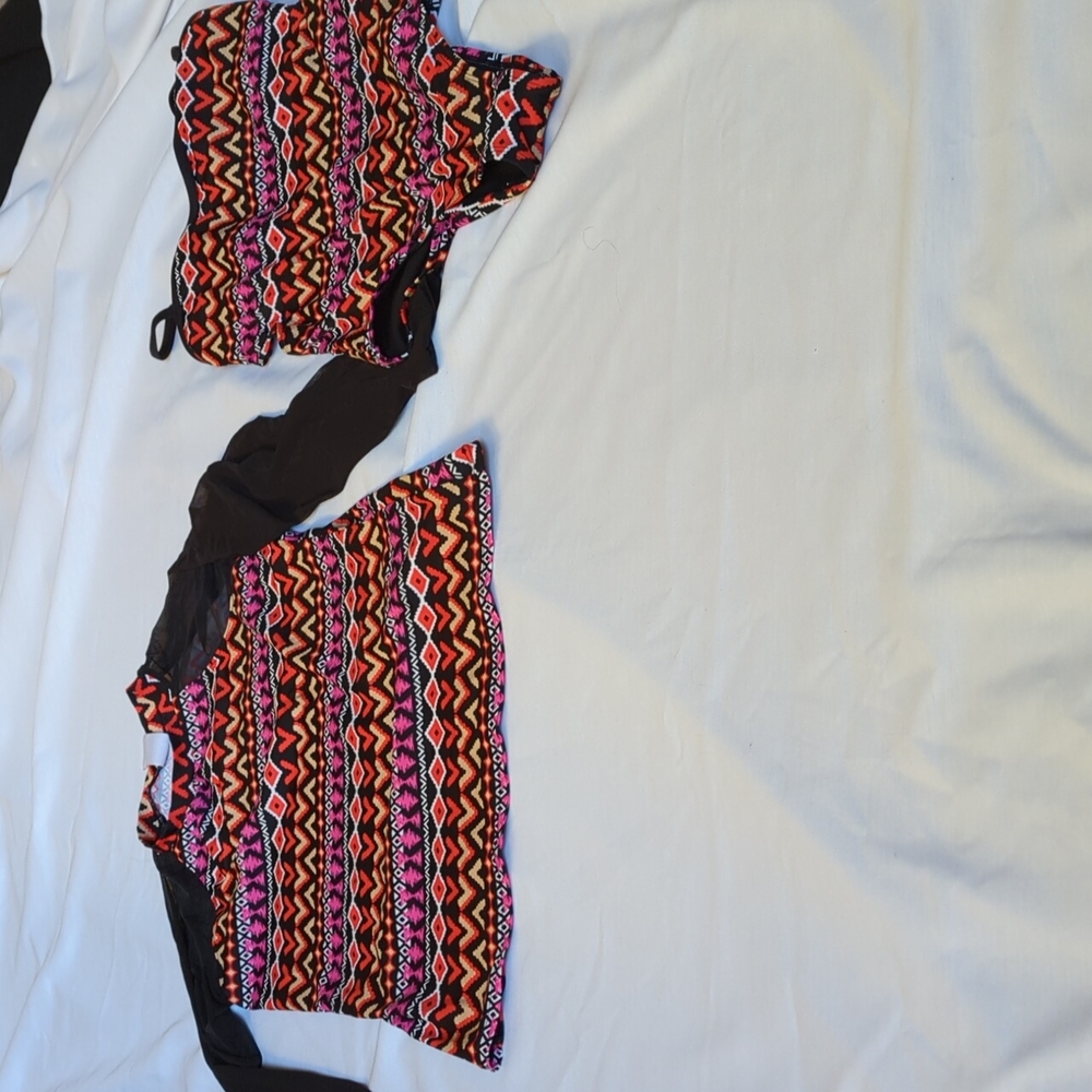 One piece bathing suit with matching rash guard